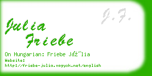 julia friebe business card